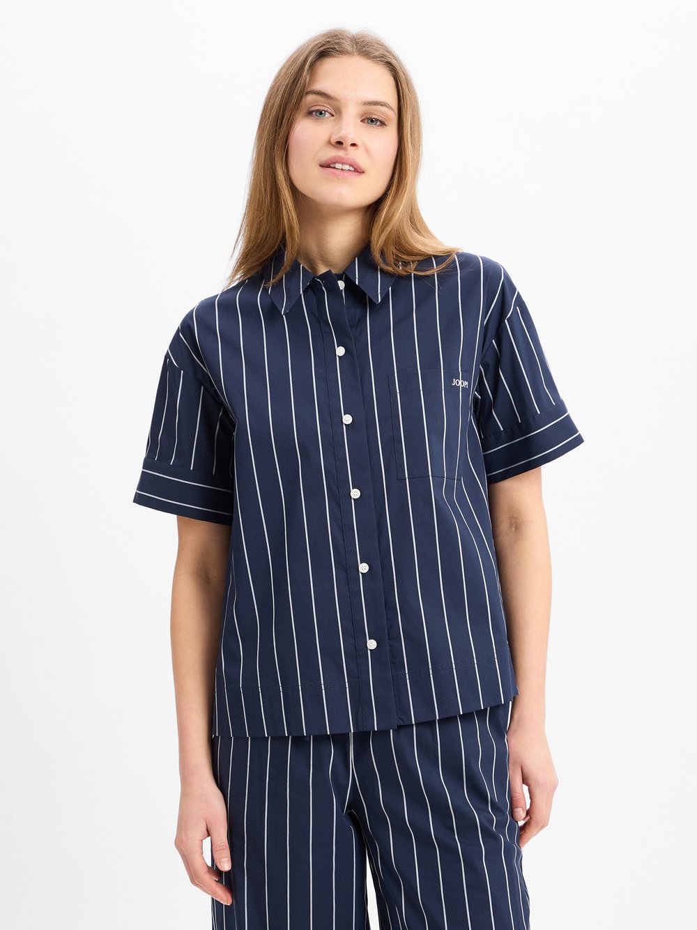 JOOP! Kurzarmbluse Damen Baumwolle gestreift