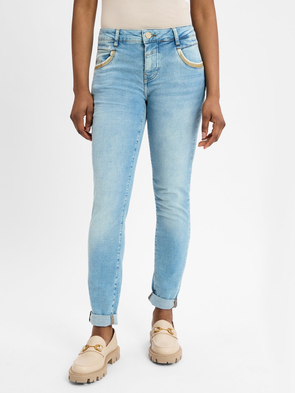 MOS MOSH Slim Fit Jeans Damen Baumwolle
