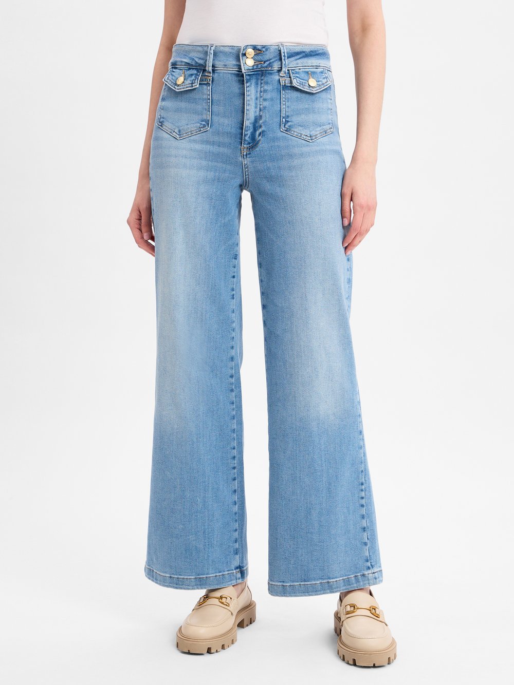 MOS MOSH Bootcut-Jeans Damen Baumwolle