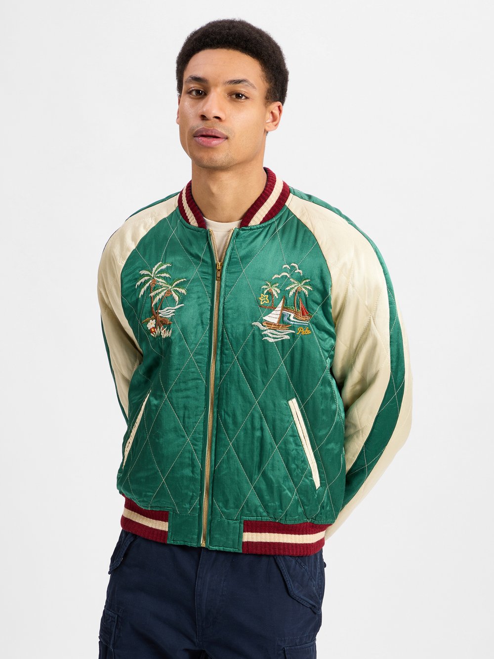Polo Ralph Lauren Blouson Herren Viskose gemustert