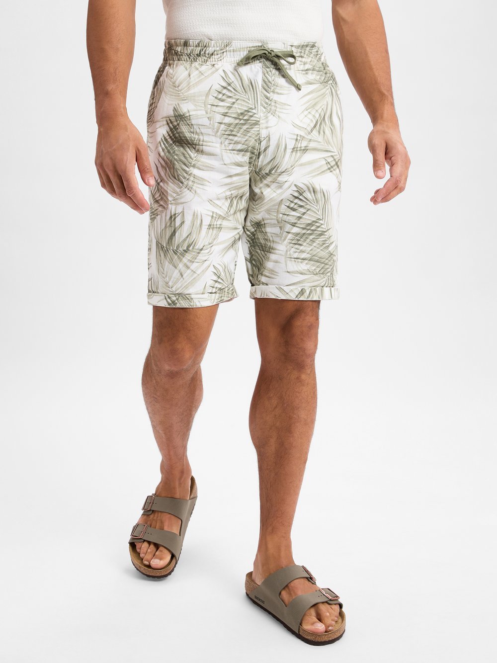 Tom Tailor Denim Bermuda Herren Leinen gemustert