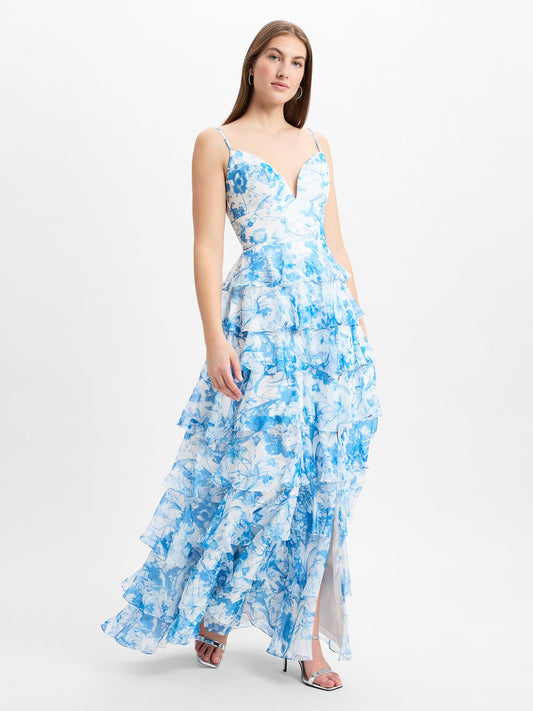 Luxuar Fashion Abendkleid Damen gemustert