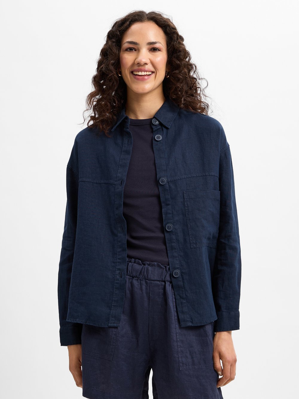 Marie Lund Sommerbluse aus Leinen Damen