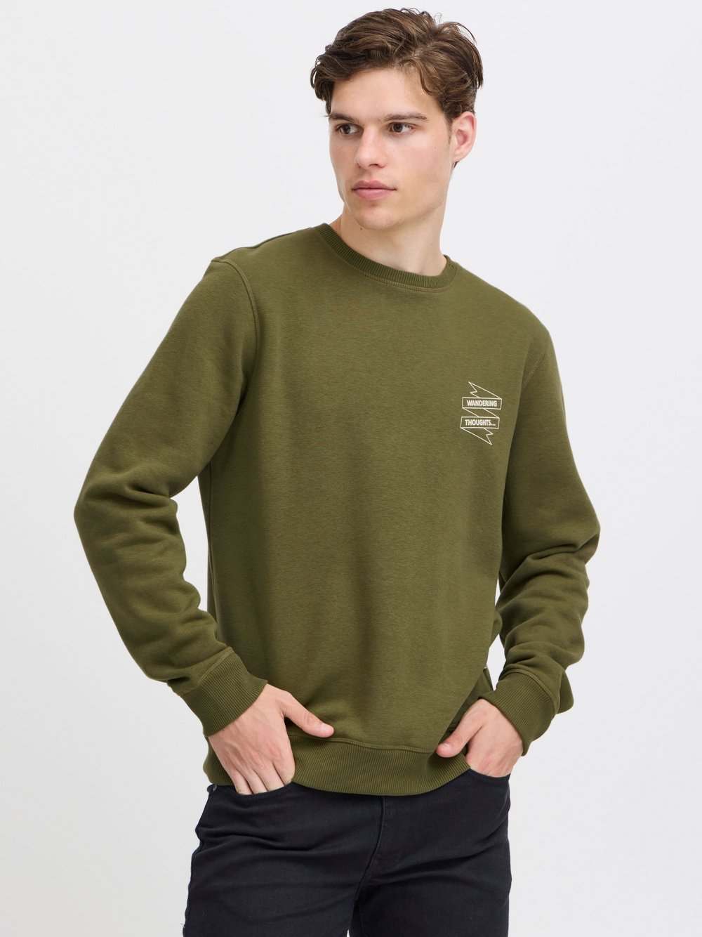 BLEND Sweatshirt Herren Baumwolle bedruckt