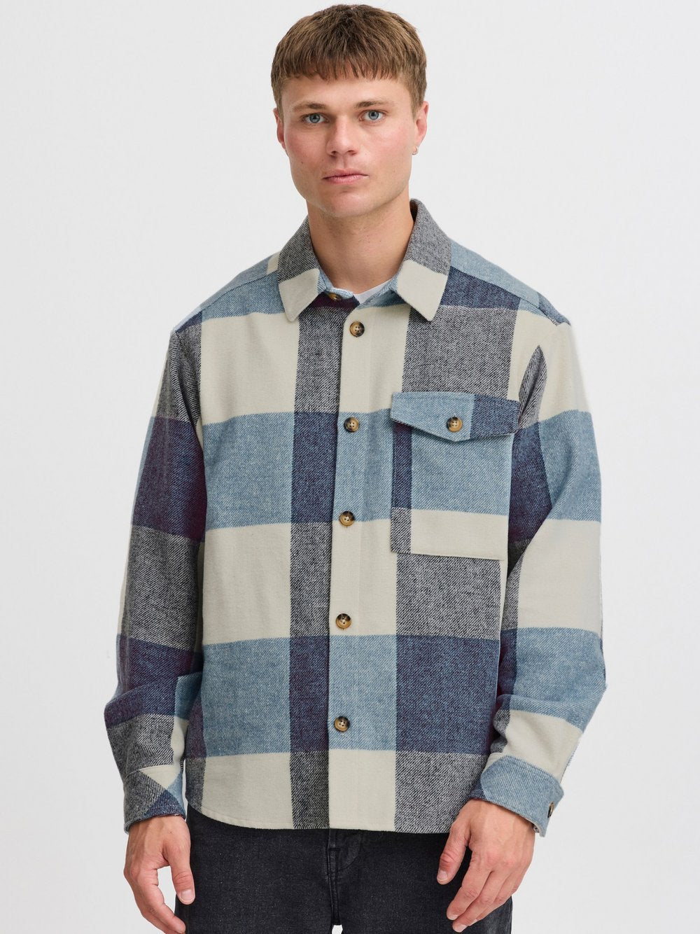 Solid Hemdjacke Herren kariert