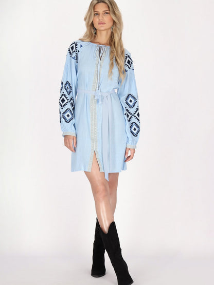 Usha Kleid Damen Viskose gemustert