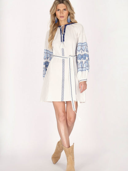 Usha Kleid Damen Baumwolle gemustert