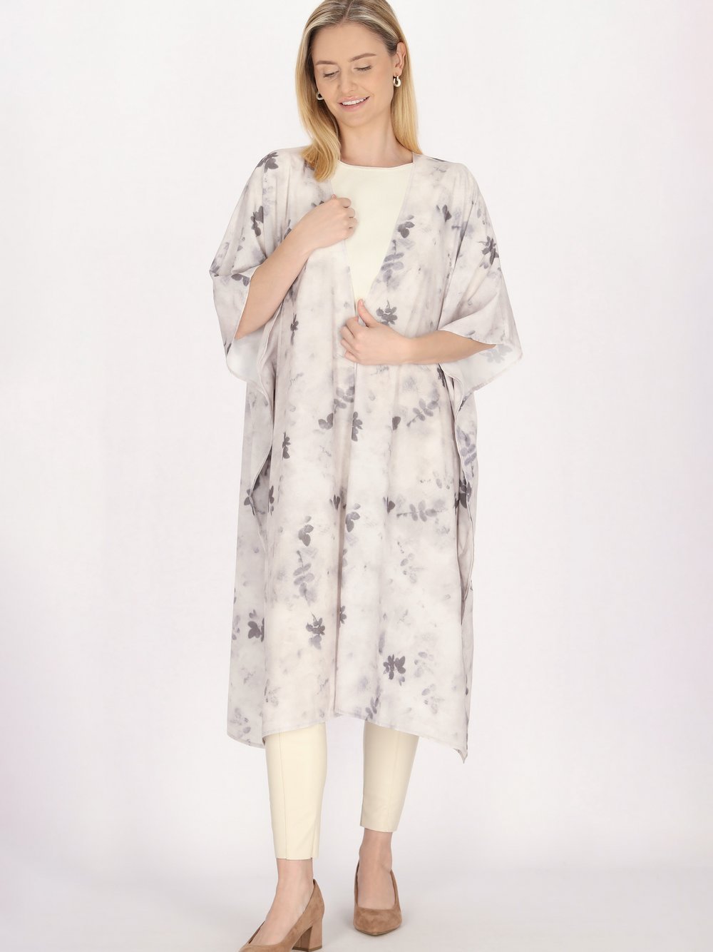 Usha Kimono Damen gemustert