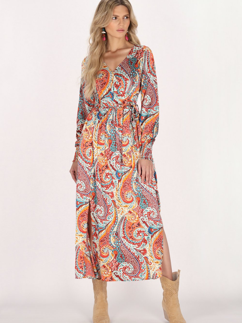 Usha Kleid Damen gemustert