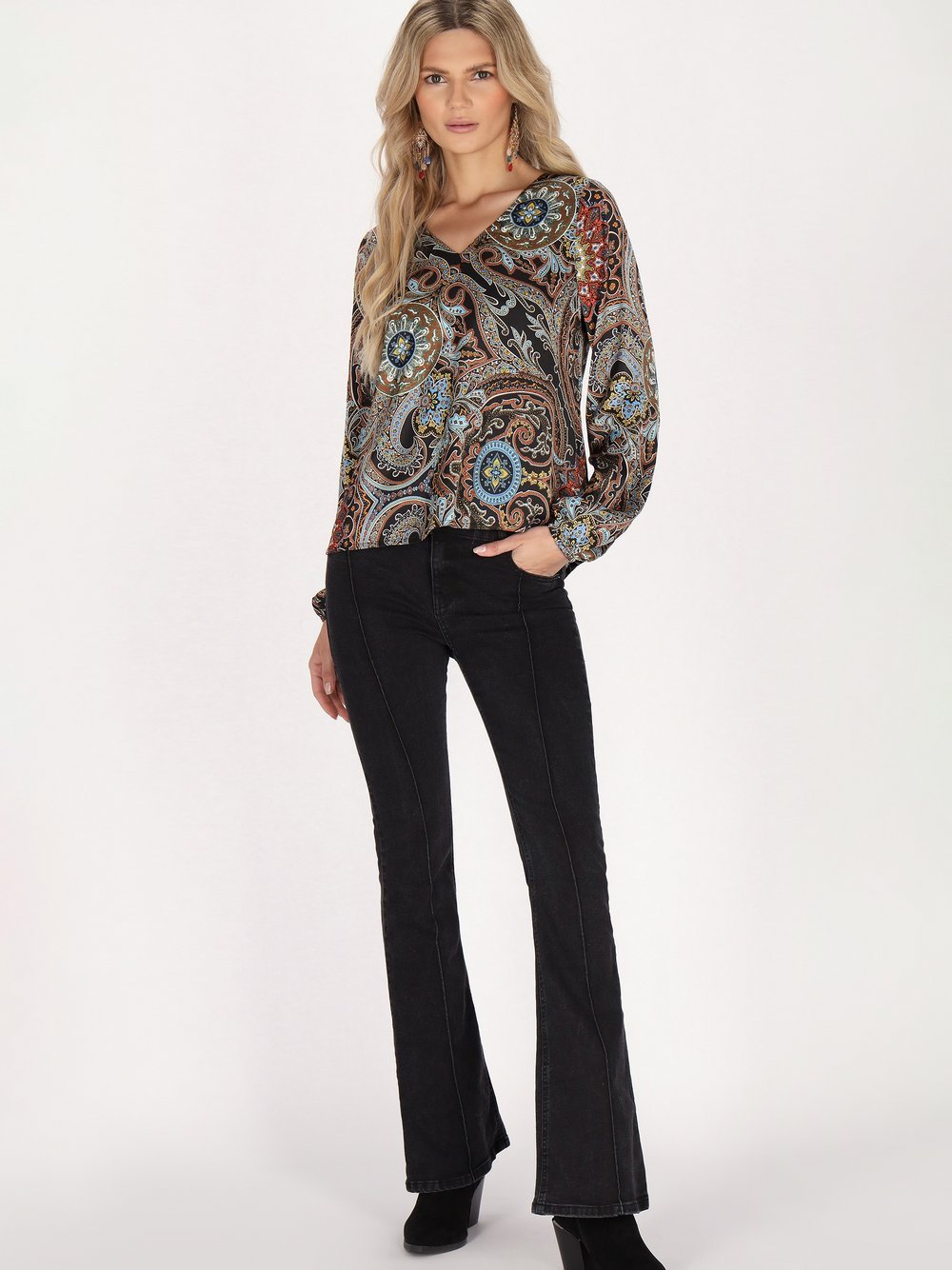 Usha Bluse Damen gemustert