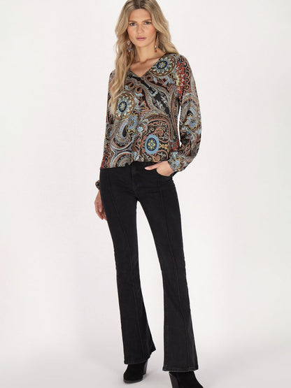 Usha Bluse Damen gemustert