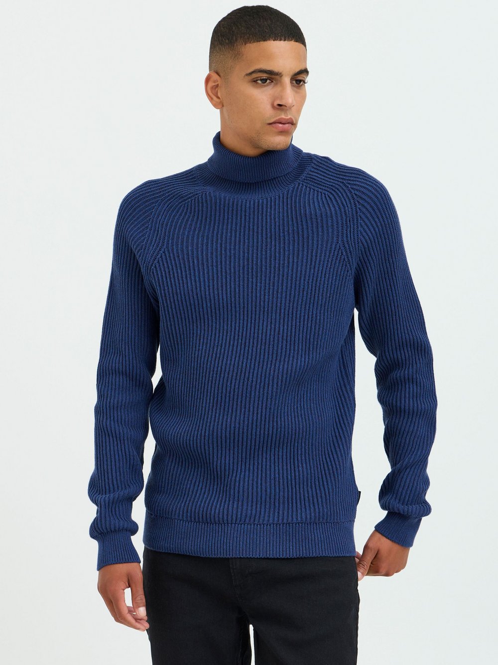 BLEND Strickpullover Herren Baumwolle meliert