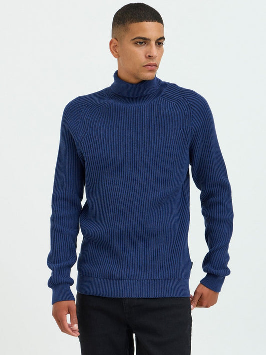 BLEND Strickpullover Herren Baumwolle meliert