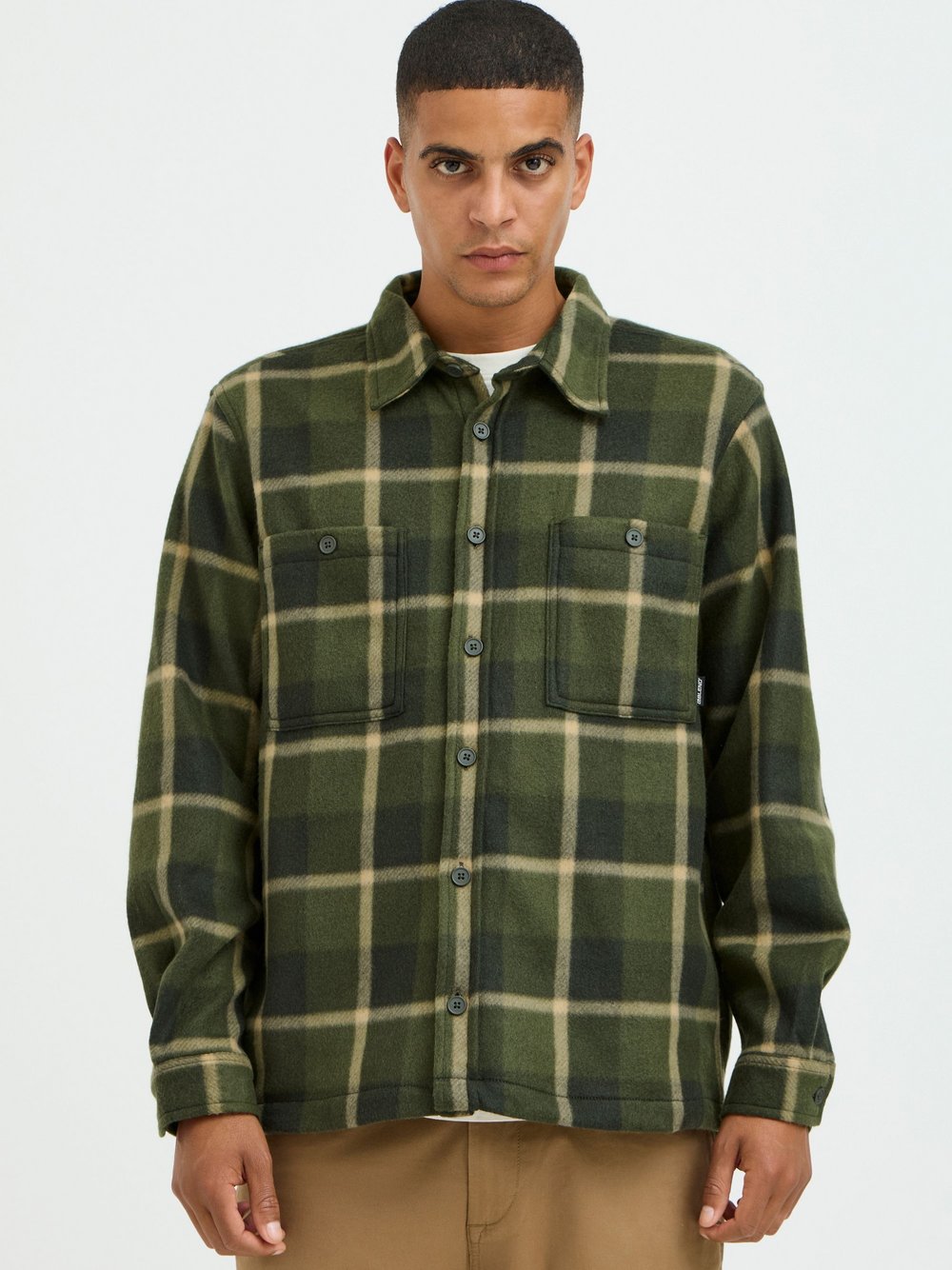 Solid Langarmhemd Herren Comfort Fit Baumwolle