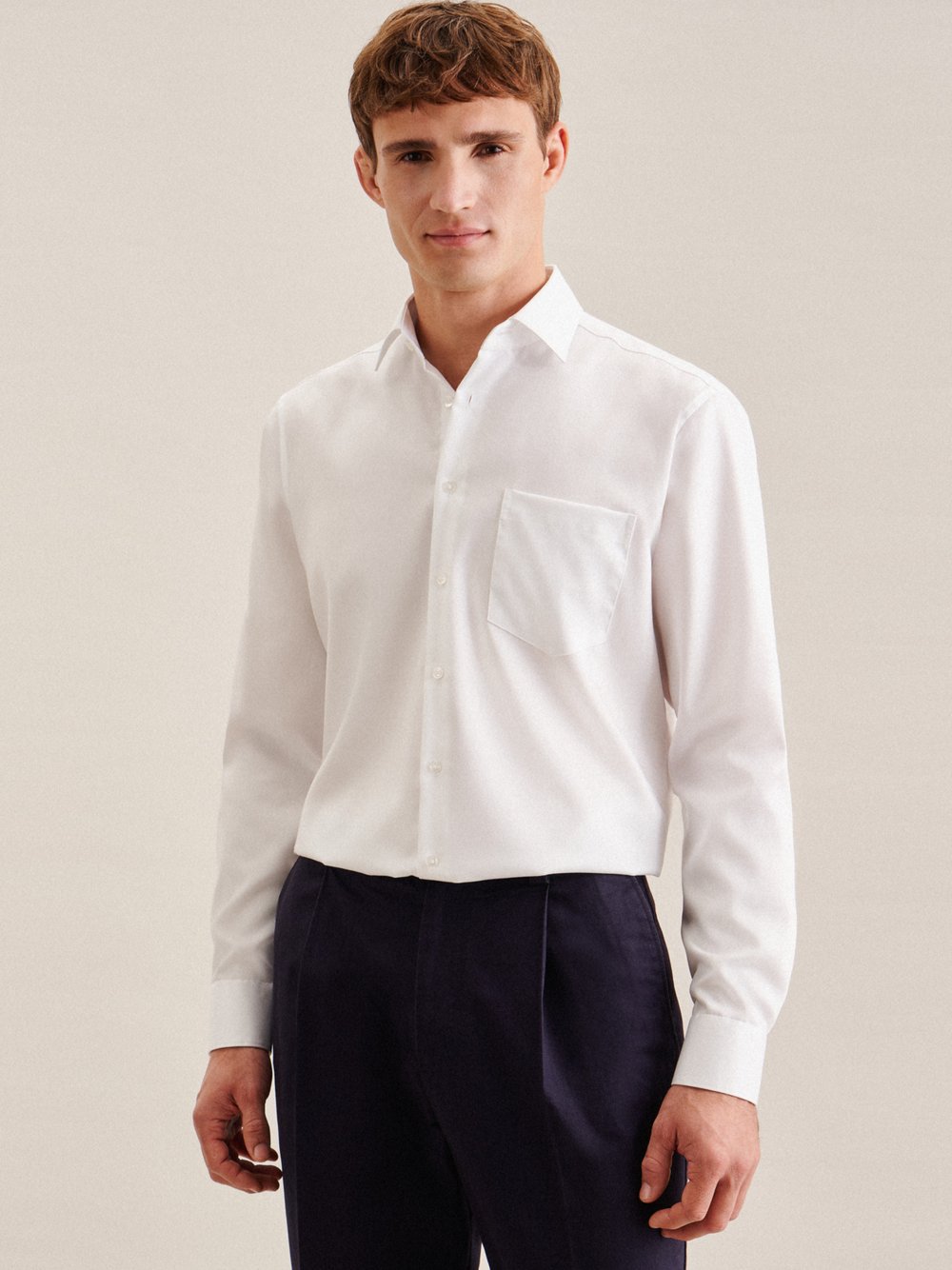 Seidensticker Business Hemd Herren Slim Fit Baumwolle bedruckt