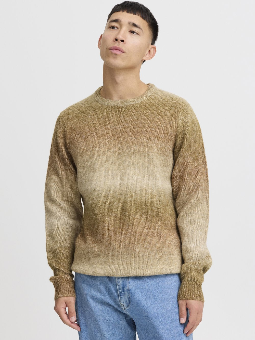 BLEND Strickpullover Herren Baumwolle meliert