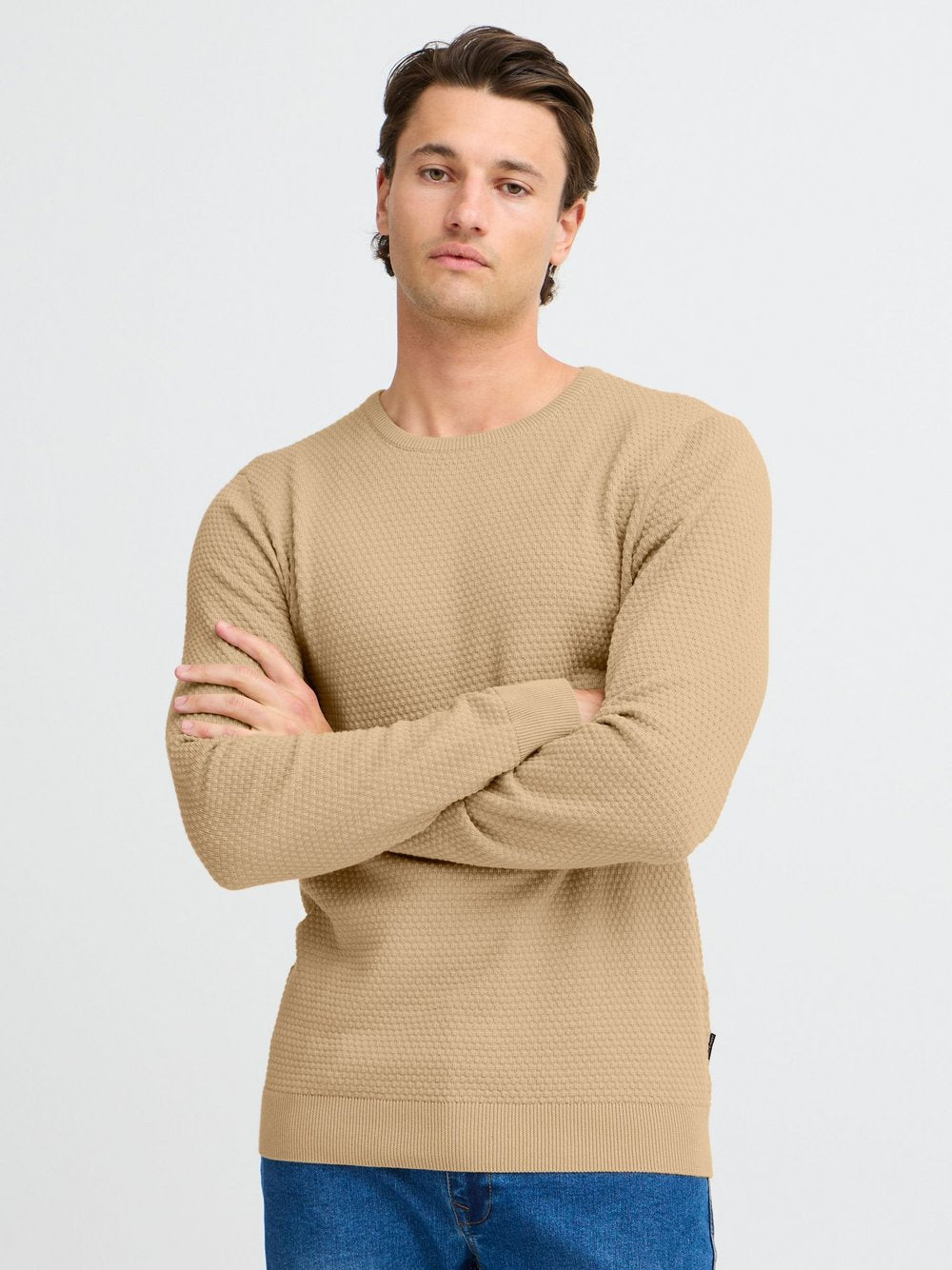 BLEND Strickpullover Herren meliert