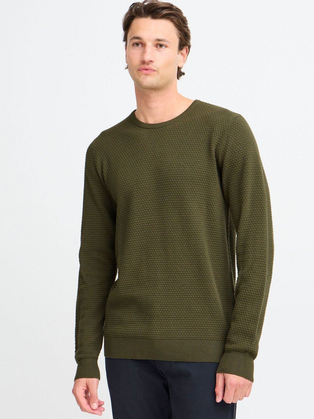 BLEND Strickpullover Herren meliert