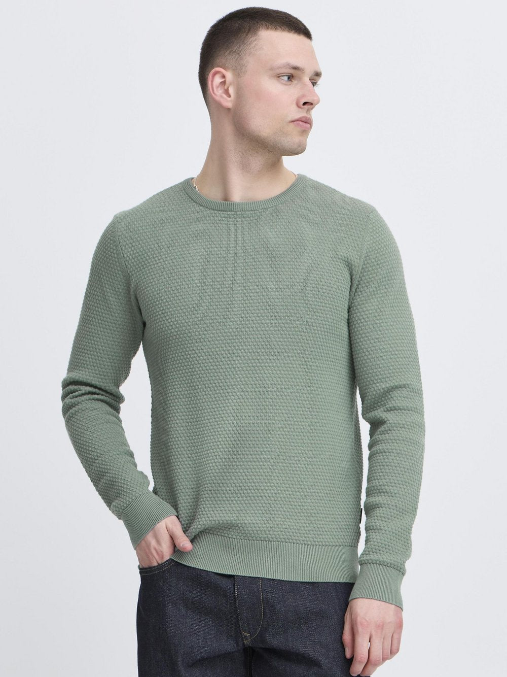 BLEND Strickpullover Herren meliert