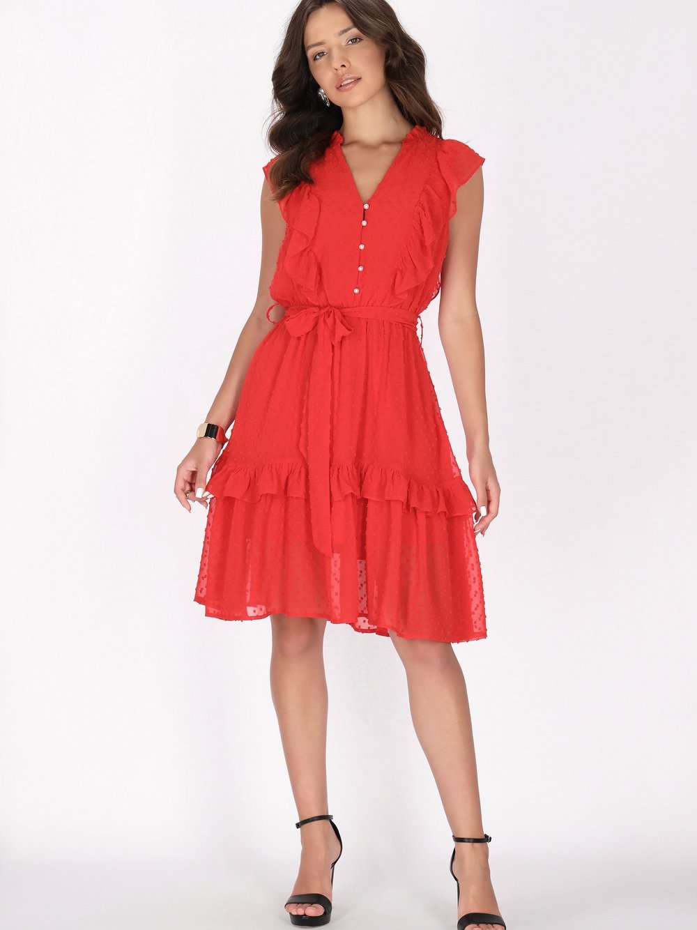 Faina Kleid Damen gepunktet