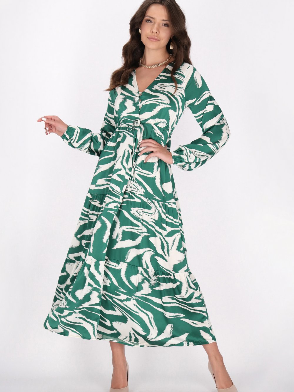 Faina Kleid Damen gemustert