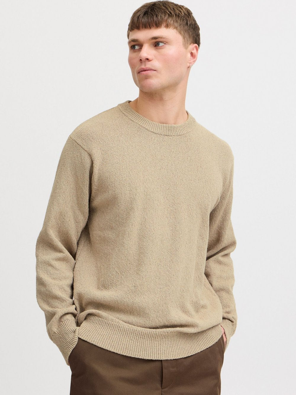 BLEND Strickpullover Herren Baumwolle meliert