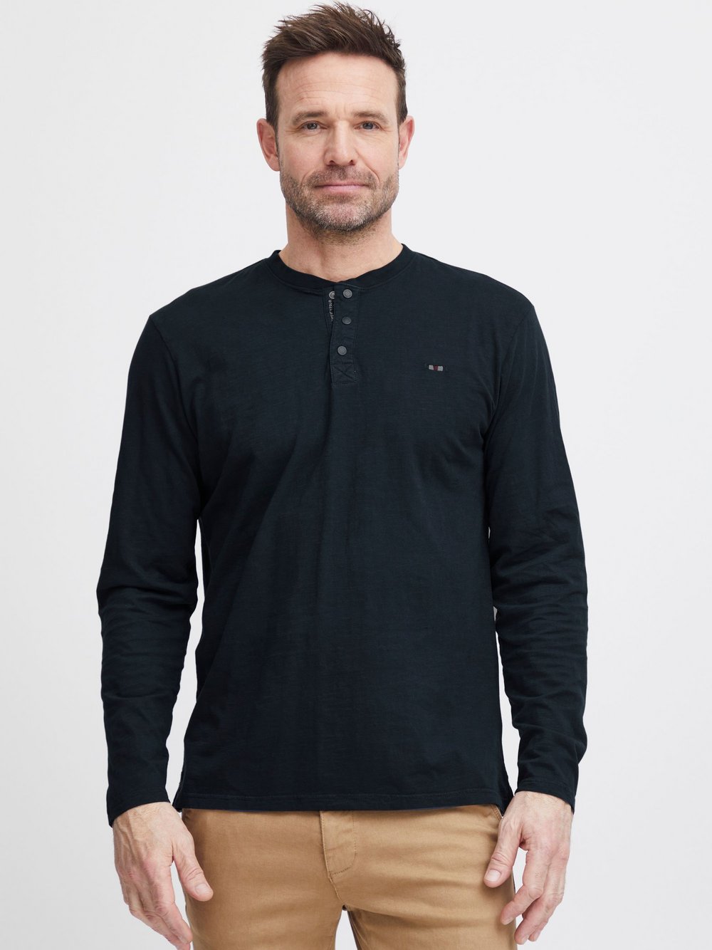 BLEND Longsleeve Herren Baumwolle bedruckt