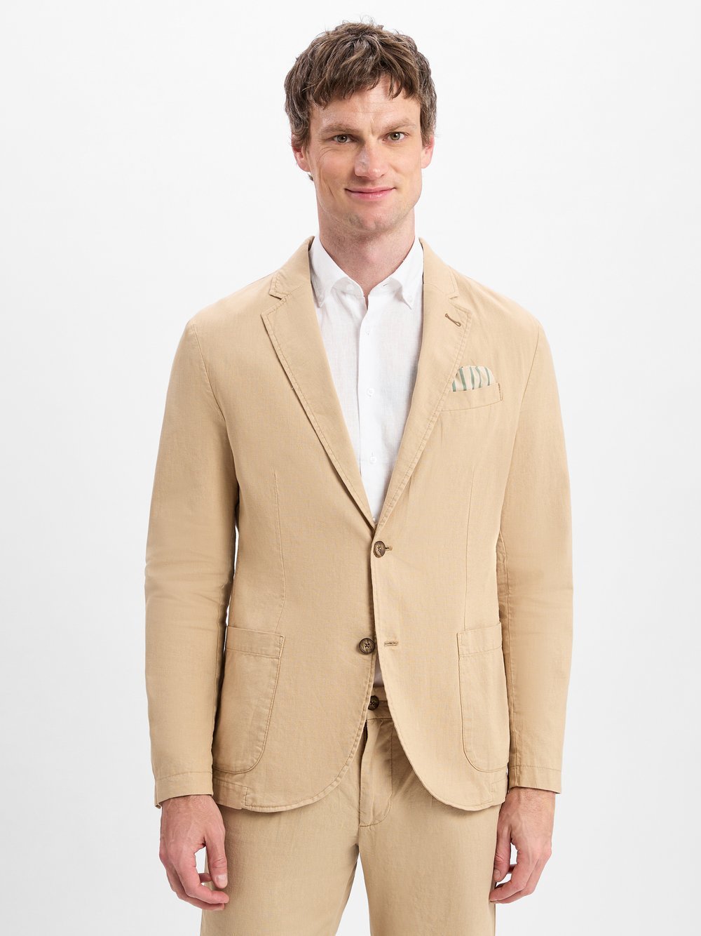 Nils Sundström Sakko mit Leinenanteil Herren Modern Fit