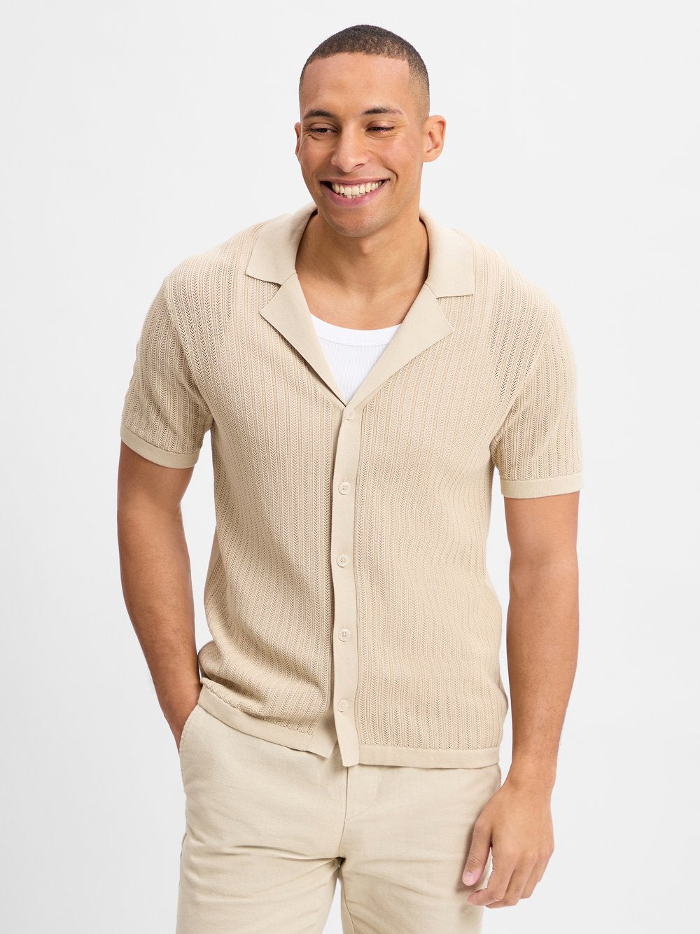 Drykorn Polohemd Herren Baumwolle strukturiert