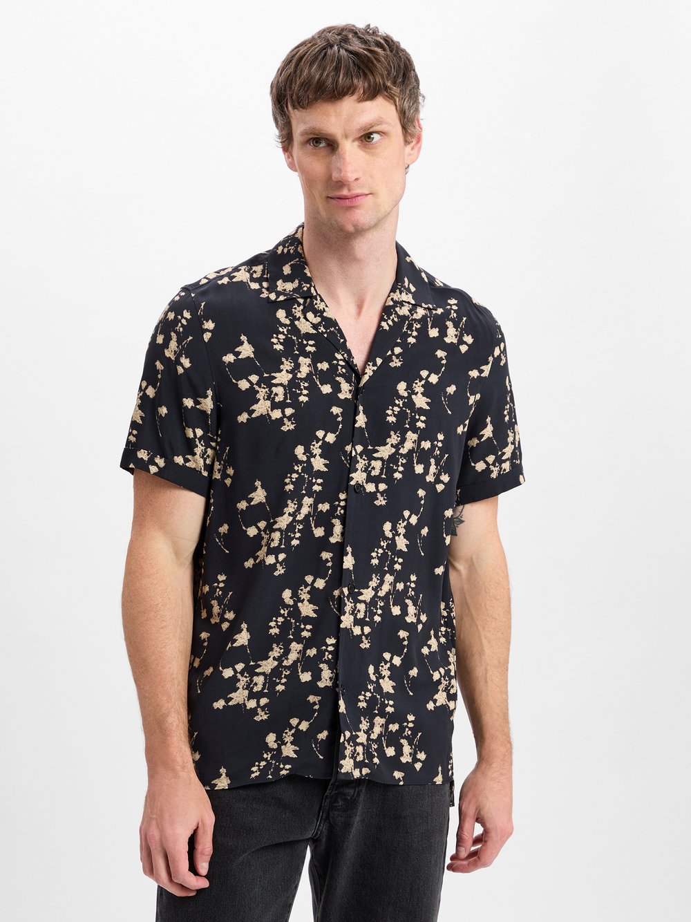 Drykorn Freizeithemd Herren Regular Fit Viskose gemustert