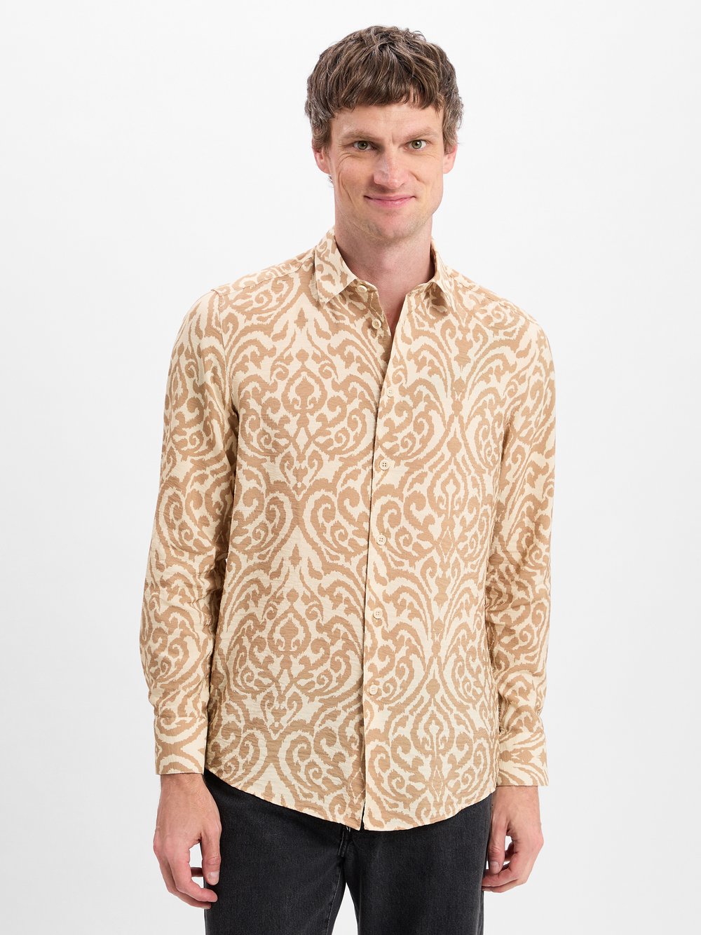 Drykorn Freizeithemd Herren Regular Fit Viskose gemustert