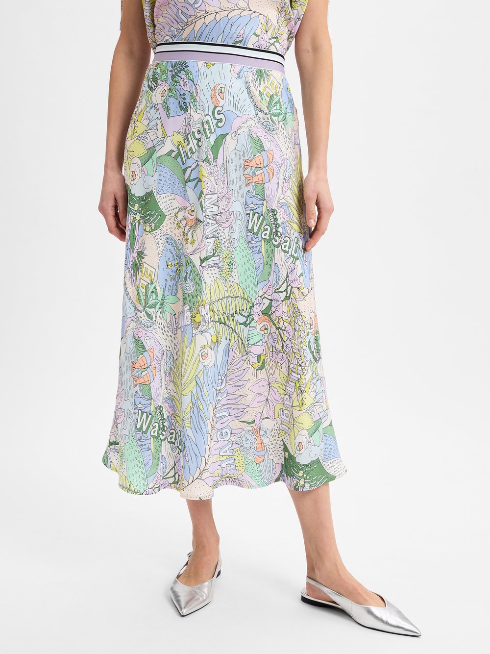 Marc Cain Midirock Damen Viskose gemustert