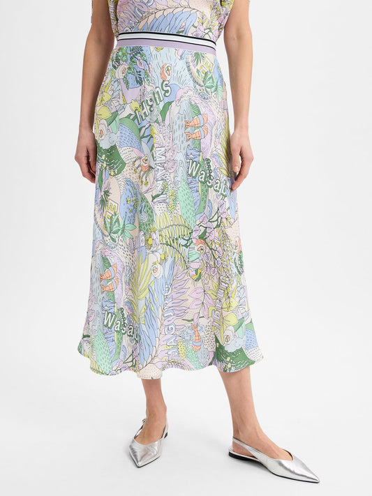 Marc Cain Midirock Damen Viskose gemustert