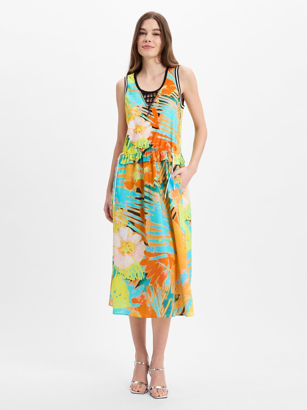 Marc Cain Freizeitkleid Damen Baumwolle gemustert