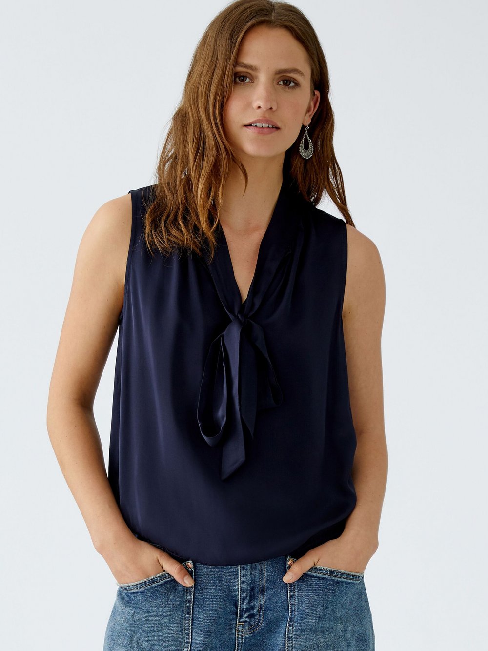 Oui Schluppenbluse Damen Viskose