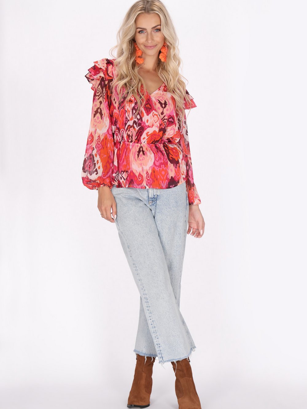 IZIA Bluse Damen gepunktet