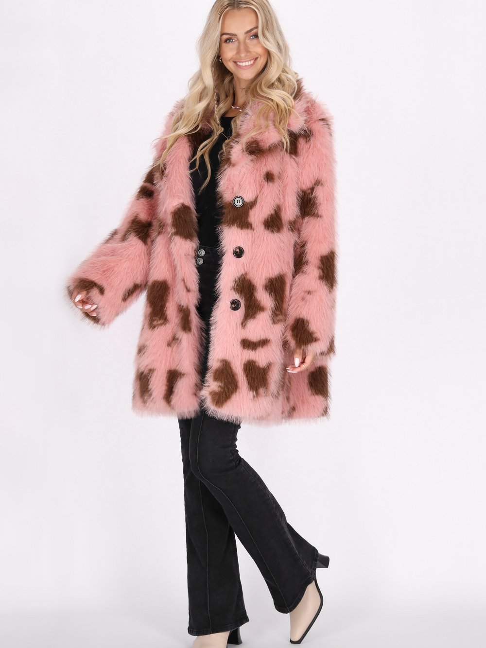 IZIA Mantel Damen gemustert