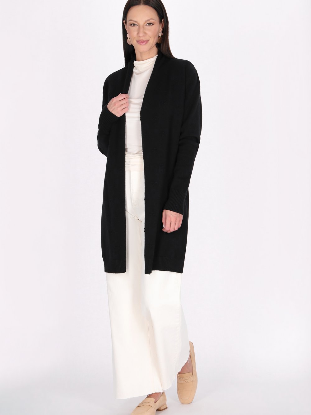 Usha Strickjacke Damen gepunktet