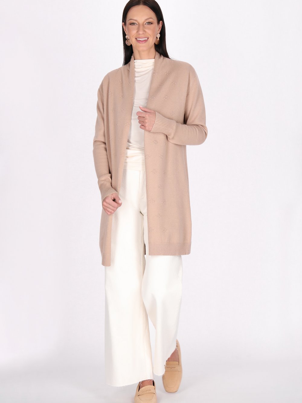 Usha Strickjacke Damen gepunktet