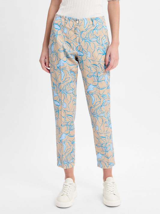 BRAX Chinos Damen Baumwolle gemustert