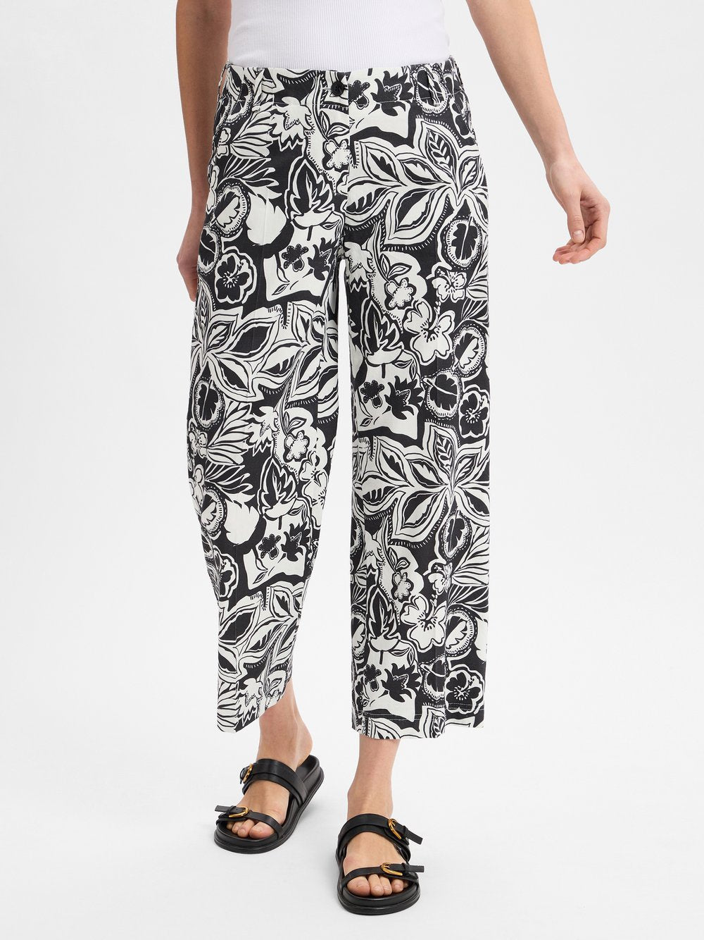 BRAX Leinenhose Damen gemustert