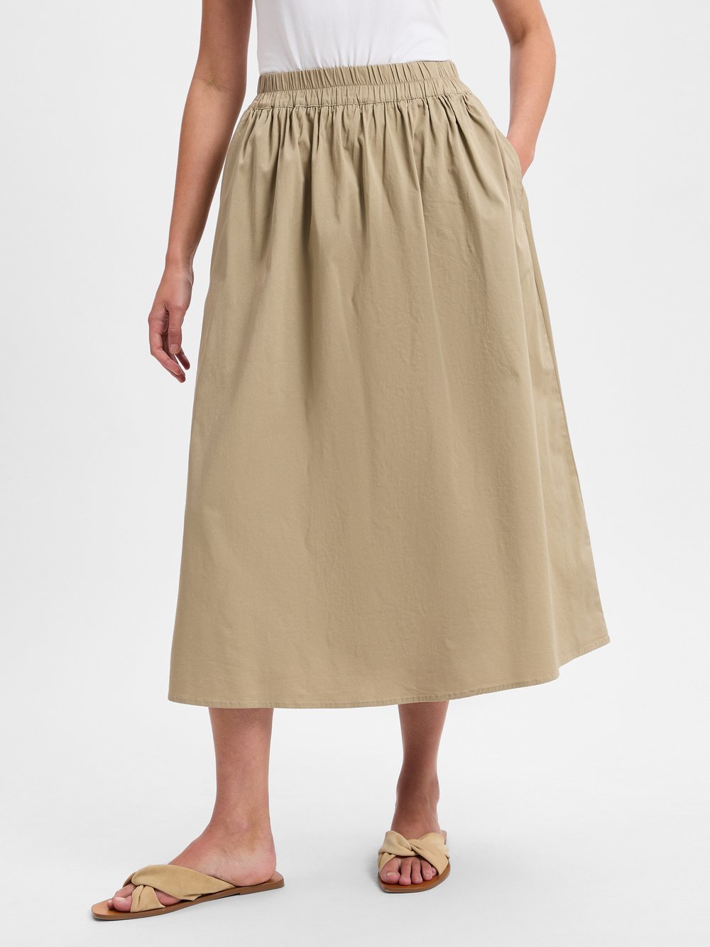 Marie Lund Midirock Damen Baumwolle