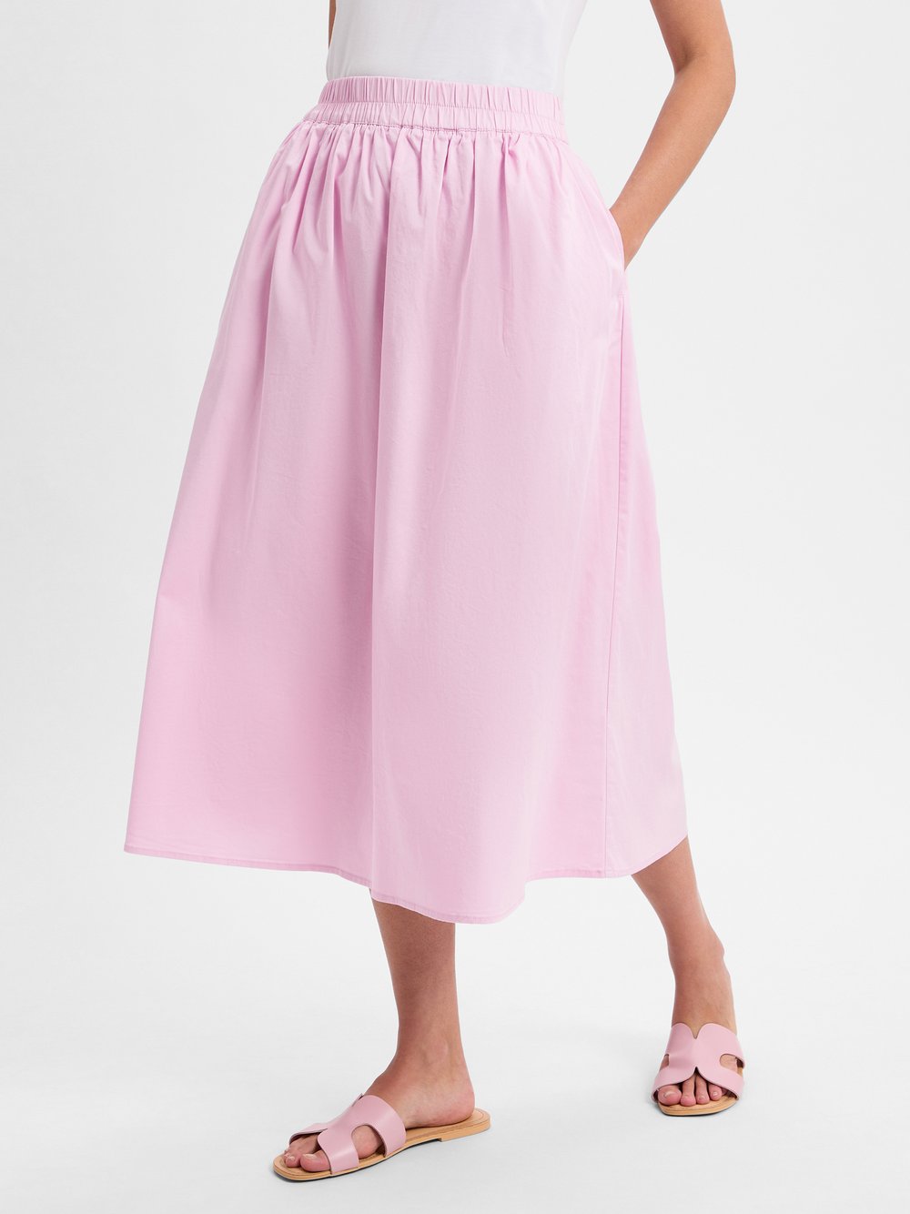 Marie Lund Midirock Damen Baumwolle