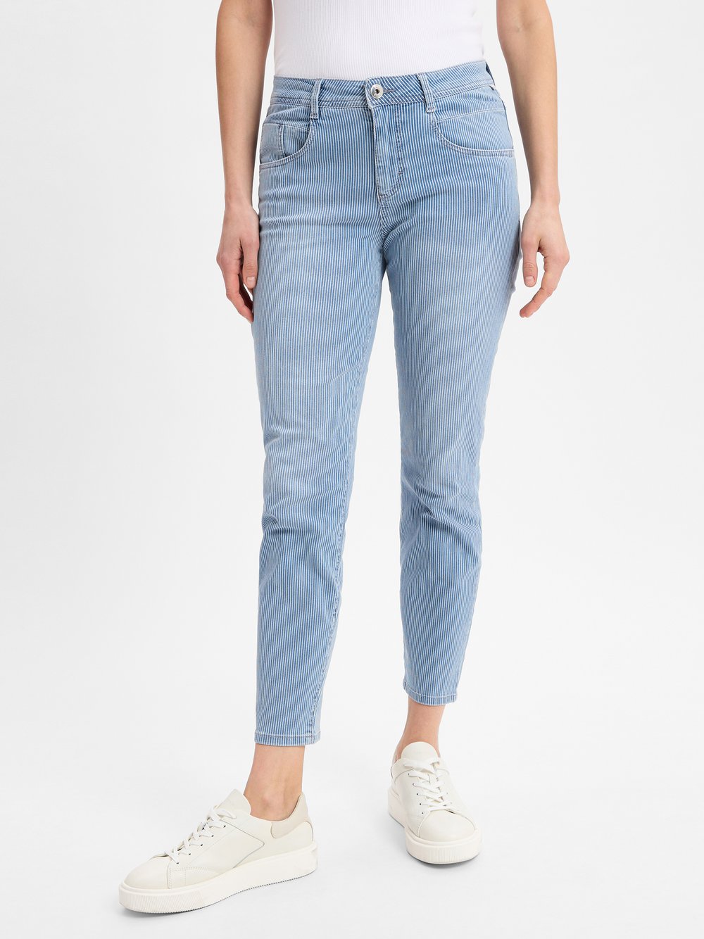 BRAX Röhrenhose Damen Baumwolle gemustert