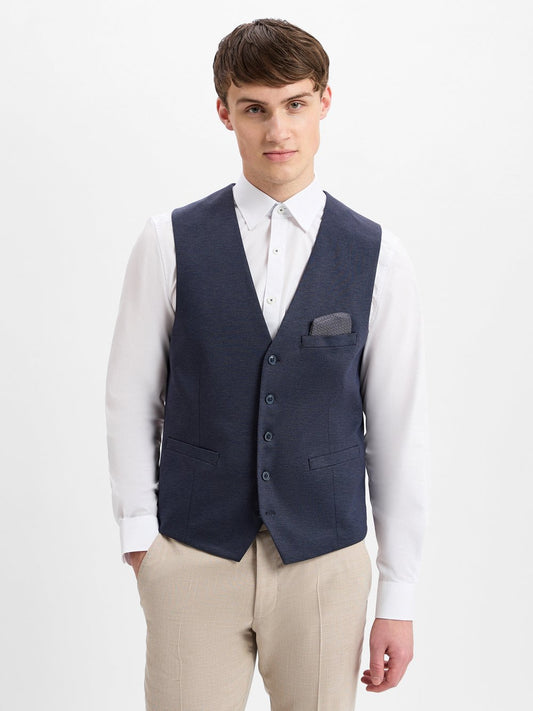 Finshley & Harding Anzugweste Herren Modern Fit Viskose gemustert