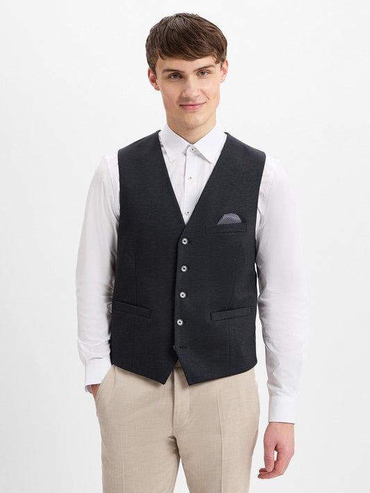 Finshley & Harding Anzugsweste Herren Modern Fit strukturiert