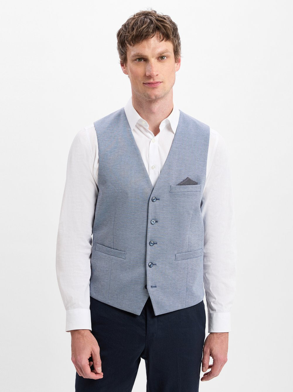 Finshley & Harding Baukasten-Anzugwes Herren Modern Fit gemustert