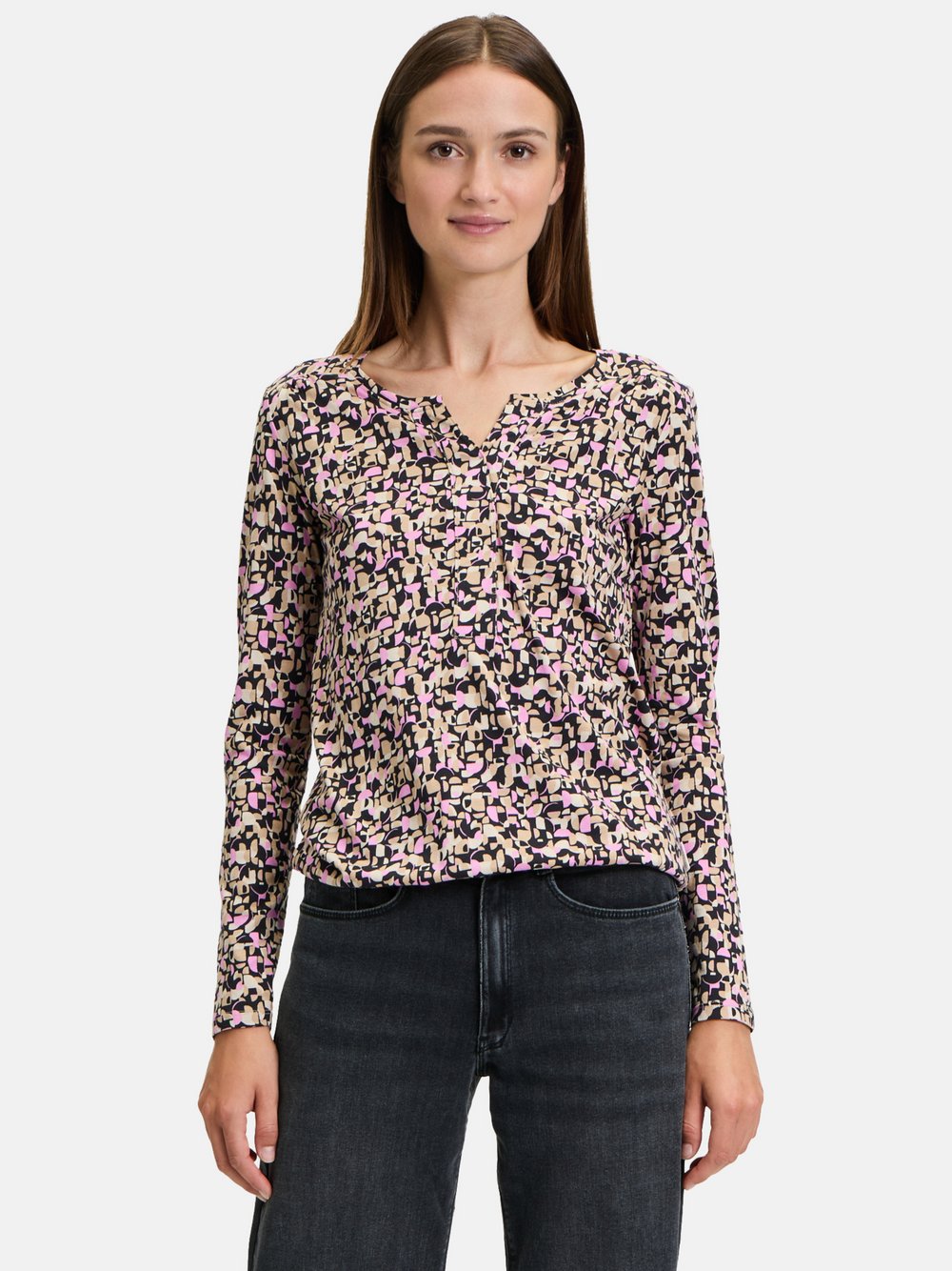 Betty & Co Casual-Shirt Damen Baumwolle gemustert