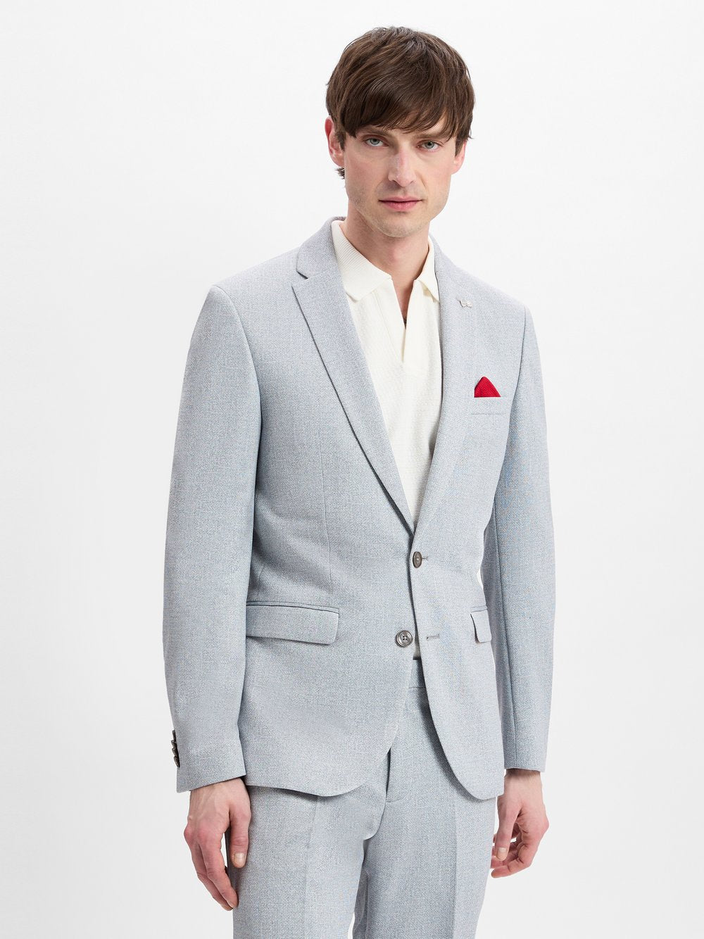 Finshley & Harding London Baukasten-Sakko Herren Slim Fit Baumwolle gemustert