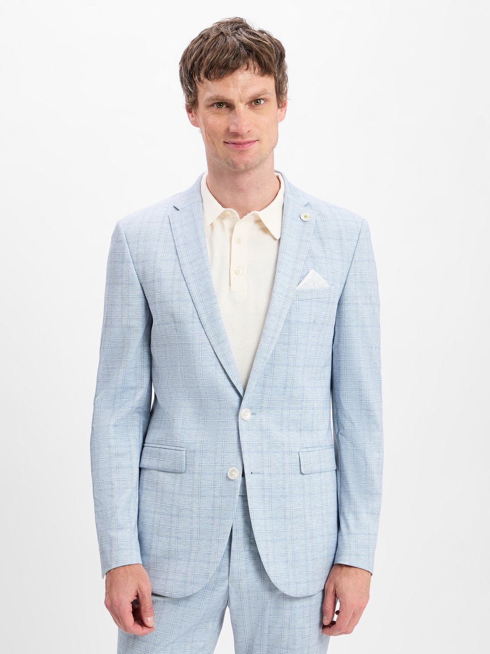 Finshley & Harding London Baukasten-Anzugsakko Herren Slim Fit kariert